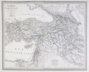 Turkey Türkei Syria Iraq Irak Palestine Lebanon carte map Karte  L. Vivien 1824 - Bild 1 von 1