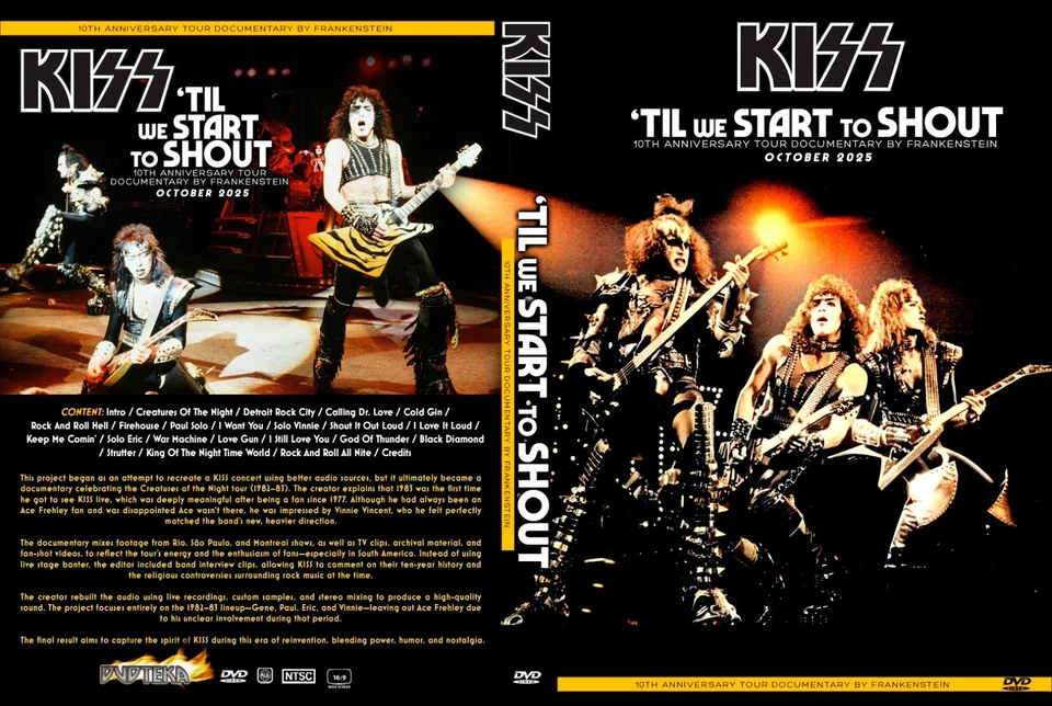 KISS 'TILL WE START TO SHOUT (10TH ANNIV. TOUR DOCUMENTARY) 2025!AC/DC DIO OZZY - Image 1 of 1