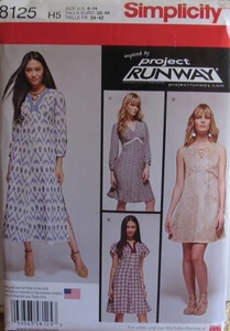 Simplicity 8125 Womens 6-14 Project Runway DRESS Bodice Variations Pattern UNCUT - Picture 1 of 2