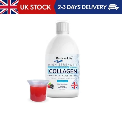 Reverse Life Marine Collagen Liquid Supplement Drink High-Strength 10,000mg