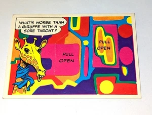 1968 Scanlens Rowan & Martins Laugh In UNPOPPED DOORS Card 68 GIRAFFE" NM - Picture 1 of 2