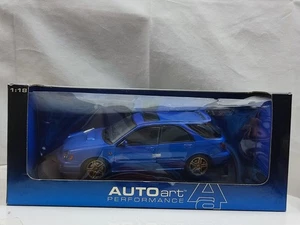 Autoart 1/18 Subaru Impreza Sti WRX New Age Wagon Estate Blue Rare - Picture 1 of 11