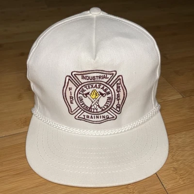 De Colección Años 80 Texas A&M Protección contra Incendios Entrenamiento Bombero Camionero Snapback Sombrero EE. UU. Foto 1 de 4
