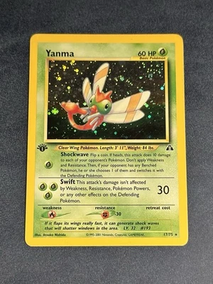 1st Edition Yanma 17/75 Neo Discovery Holo - Image 1 of 4