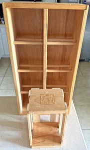Napa Valley Wooden 96 CD Storage Rack Crate Shelf 22.5” x 12” + 20 CD Storage. - Picture 1 of 8