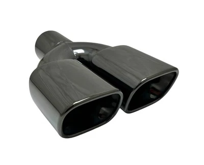 Exhaust Tip 3.00 Inlet 3.00 X 3.65 Outlet 10.25 long Dual Rolled Resonated WDSRT - Image 1 of 4
