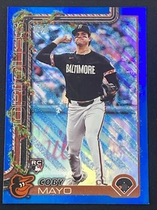 Coby Mayo 225 Topps Holiday Baseball #H118 Rookie Blue Metallic Foil (RC) - Picture 1 of 4