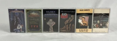 BLACK SABBATH Cassette Tape Lot x6 Headless TYR Dehumanizer Soul Idol Live Evil - Image 1 of 4