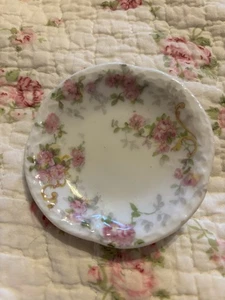Z.S.& CO Bavaria - Butter Pats - 3 1/8" - Scherzer - Pink Roses - Picture 1 of 4
