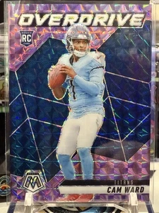 2025-26 Mosaic Cam Ward #2 Rookie Overdrive Purple Prizm #/49 SP Titans RC TZ - Imagen 1 de 2