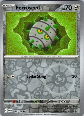 Ferroseed Reverse Holo 127/182 SV04: Paradox Rift Common - NM - Image 1 of 2