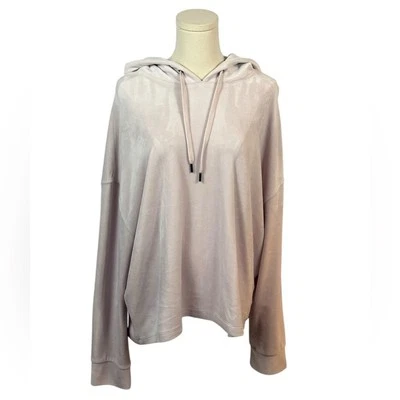 DKNY Sport Light Pink Soft Velour Hooded Sweatshirt (Size L) - Image 1 of 3