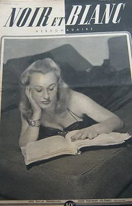 PIN UP FRANCAISE en COUVERTURE de NOIR et BLANC No 58 de 1946 DARRIEUX PRESLE - Picture 1 of 1