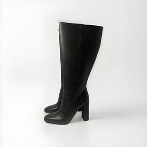 Steve Madden Abbey Botas de Moda Negras Hasta la Rodilla Cuero Talla 10 - Imagen 1 de 5