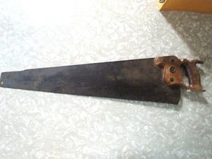 ANTIQUE TOOLS SUPERIOR WARRANTED HAND SAW WITH INDENTED TIP SAW - Picture 1 of 12