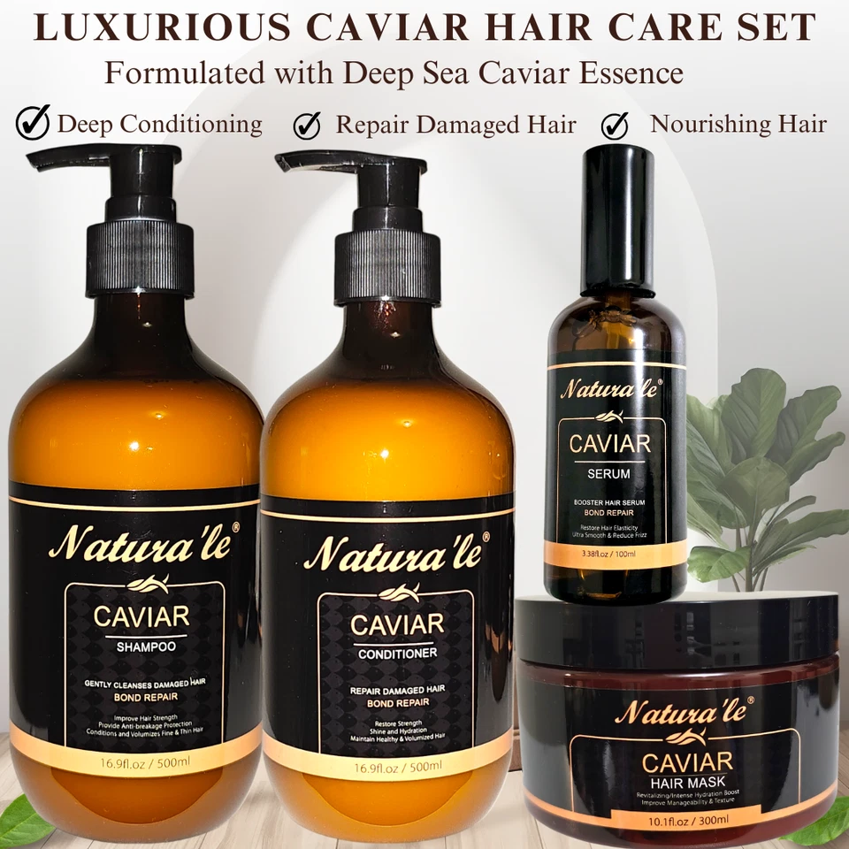 Caviar волос облигации ремонт шампунь и кондиционер волос маска волос сыворотка уход комплект - Изображение 1 из 4
