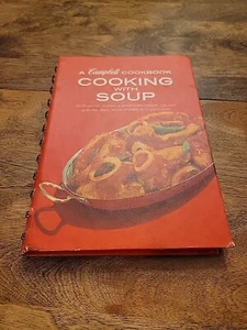 Cooking With Soup: A Campbell Cookbook, Red Spiral Bound Hardcover Vintage  - Picture 1 of 7