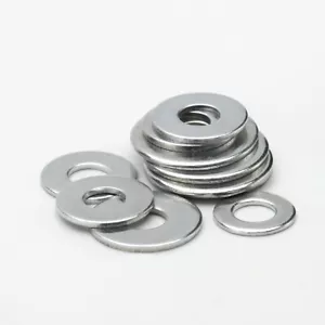 M2 M2.5 M5 Flat Washer Gasket Shim Ring Sealings Zinc-Plated Steel 100/200pcs - Picture 1 of 7
