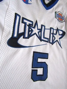 Maglia ITALIA ITALY MATCH WORN camiseta basket jersey fortitudo bologna basile - Foto 1 di 10