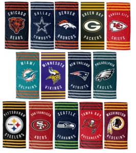 NFL Striped Beach Towels 30" x 60" by The Northwest Company - Picture 1 of 32