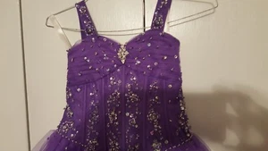 FORMAL OCCASION GIRLS SIZE 2 MORGEEZ IN PURPLE SEQUIN - Picture 1 of 10