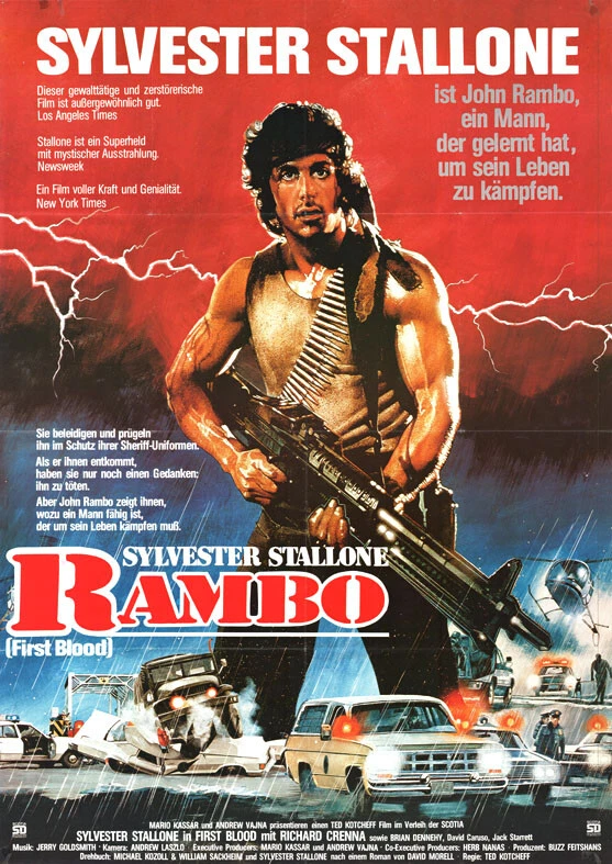 Rambo ORIGINAL A0 Kinoplakat Sylvester Stallone / Richard Crenna / ZUSTAND - Bild 1 von 1