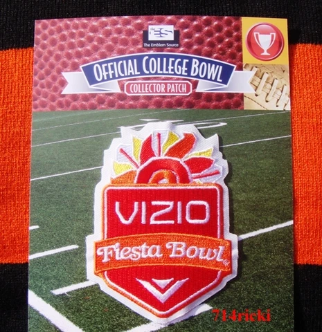 Official 2014 Vizio Fiesta Bowl Patch Boise State Broncos vs Arizona Wildcats Cover