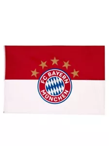 Bandiera issata bandiera FC Bayern Monaco logo bandiera 5 stelle - 120 x 180 cm - Foto 1 di 1
