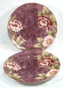 222 Fifth PTS International Chloe Rouge 2 Dinner Plates 11 in Replacements Rare - Bild 1 von 5