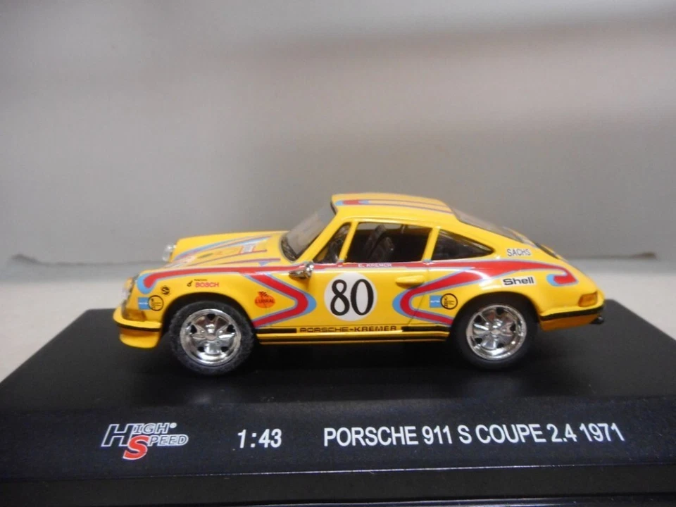 PORSCHE 911 S Coupe 2.4 - 1971 - Yellow Gialla # 80 - 1/43 HIGH SPEED - Immagine 1 di 3