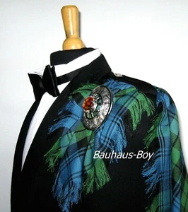 FLY PLAID TARTAN CAMPBELL CLAN ANCIENT FRINGED KILT MADE IN SCOTLAND GENTS WEAR - Picture 1 of 4