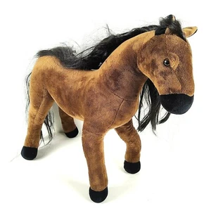Madame Alexander Posable Plush Brown Horse 20" w Black Mane Legs Bend - Picture 1 of 12
