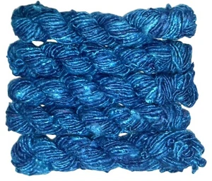 100 g de hilo de seda de plátano reciclado turquesa - Imagen 1 de 2