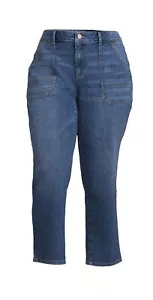 WOMEN'S PLUS TERRA & SKY CHOP POCKET STRAIGHT LEG JEAN PANTS PLUS SIZE 20W NEW - Picture 1 of 10