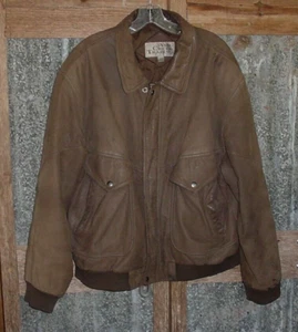 Chaqueta de motociclista bombardero de colección para hombre Ash Creek Trading chaqueta de cuero genuino talla XL - Imagen 1 de 9