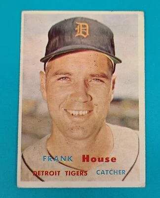 1957 Topps #223 Frank House Detroit Tigers BASEBALL Card 7C - Image 1 of 2