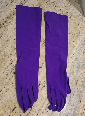 Guantes de Colección Talla M/L Púrpura Suave Fino Polar Elastizados Formales 17.5" Largos Souffle Foto 1 de 4