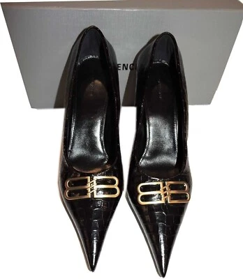 BALENCIAGA Pumps Knife BB Logo Pointed Toe Heels Pointed Toe Shoes 38.5 IT/8.5 - Image 1 of 4