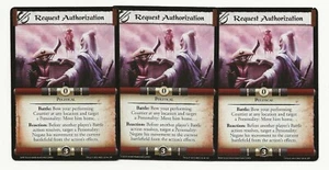 L5R 3 REQUEST AUTHORIZATION Rare EoW AEG Legend of the Five Rings ENGLISH x3 - Picture 1 of 1