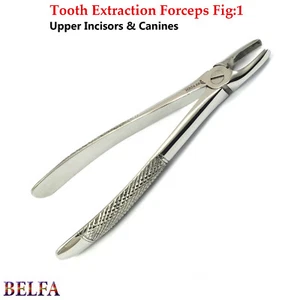 Surgical Tooth Extraction Dental Upper Root Incisors Forceps Fig-1 Instruments - Picture 1 of 5