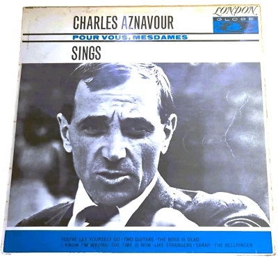 CHARLES AZNAVOUR Sings Pour Vous Mesdames LP * SIGNED * UK 1963 GLB 1003 VG+/VG - Image 1 of 4