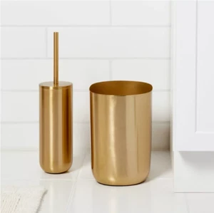 Brushed Brass Toilet Bowl Brush Gold - Picture 1 of 3