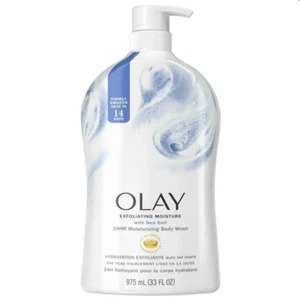 2Pack New Olay Exfoliating Women Body Wash With Sea Salt and Vitamin B3 33 fl oz - Picture 1 of 4