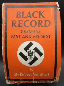 1941 Black Record Germans Past and Present by Robert G. Vansittart WWII - Picture 1 of 10
