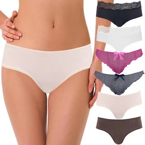 Women's Sexy Lace Bikini Hipster Briefs Panties Underwear-6PK - Picture 1 of 3