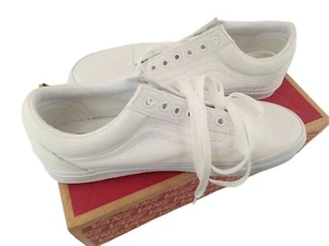 New Vans Old Skool Canvas Women 10.5 Skateboarding Shoes True White VN000D3HW00 - Picture 1 of 8