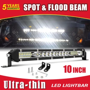 1200W 10" in barra de luz LED punto inundación combo trabajo SUV barco conducción todoterreno 4x4 - Imagen 1 de 10
