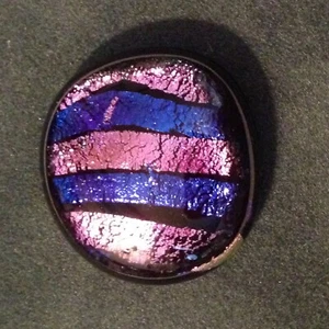 Beautiful Dichroic Hand Made Glass Button - Picture 1 of 6
