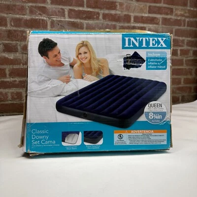 Intex Altura Queen Air Mattress ‎68765E Air Bed -‎ Blue - Image 1 of 4
