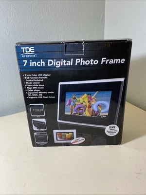 TDE Systems 7 inch Digital Photo Frame NIB - Image 1 of 4